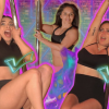 Lizbeth Rodríguez y Celia Lora en su primera vez… en clases de Pole Dance!