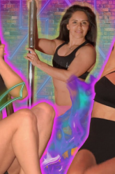 Lizbeth Rodríguez y Celia Lora en su primera vez… en clases de Pole Dance!